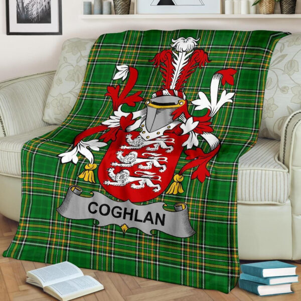 Ireland Premium Blanket - Coghlan or McCoghlan Ireland Blanket Irish National Tartan - Image 2