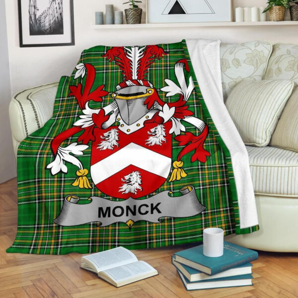 Ireland Premium Blanket - Monck or Moncke Ireland Blanket Irish National Tartan