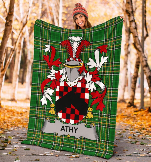 Ireland Premium Blanket - Athy Ireland Blanket Irish National Tartan - Image 4