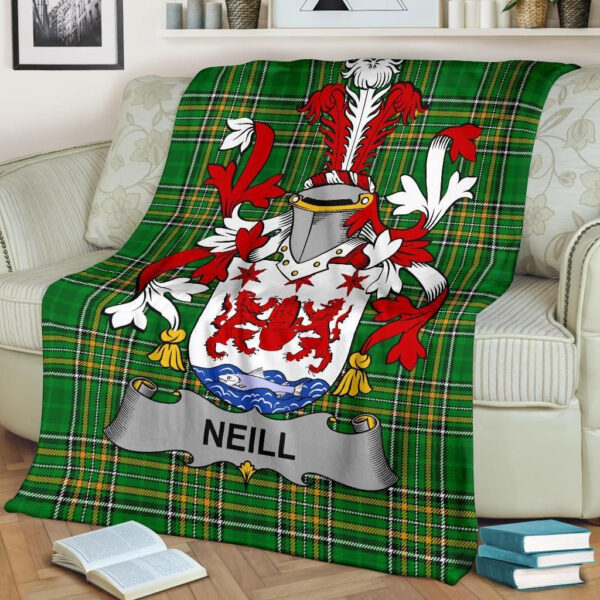 Ireland Premium Blanket - Neill or O'Neill Ireland Blanket Irish National Tartan - Image 2