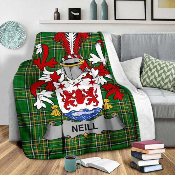 Ireland Premium Blanket - Neill or O'Neill Ireland Blanket Irish National Tartan - Image 3