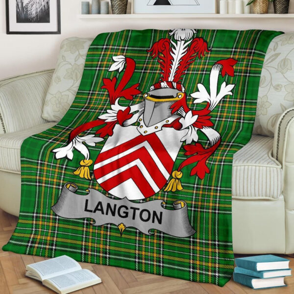 Ireland Premium Blanket - Langton Ireland Blanket Irish National Tartan - Image 2