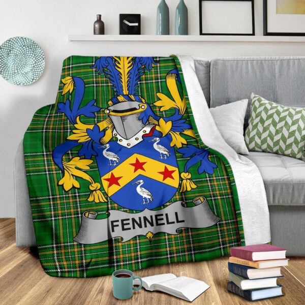 Ireland Premium Blanket - Fennell or O'Fennell Ireland Blanket Irish National Tartan - Image 3