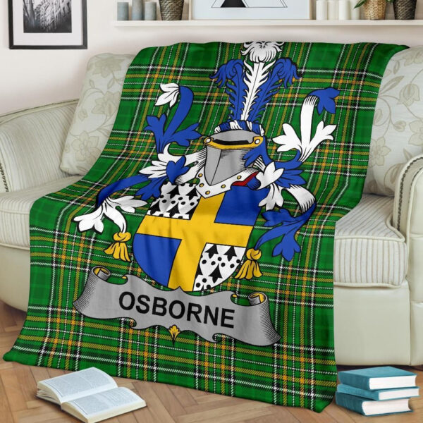 Ireland Premium Blanket - Osborne Ireland Blanket Irish National Tartan - Image 2