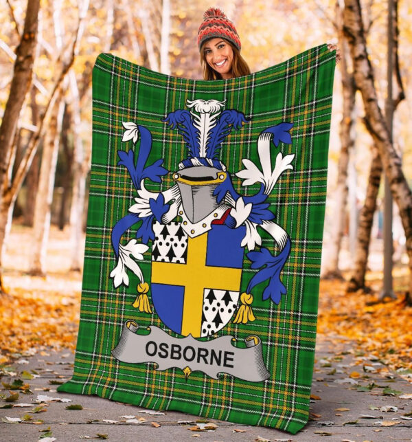 Ireland Premium Blanket - Osborne Ireland Blanket Irish National Tartan - Image 4