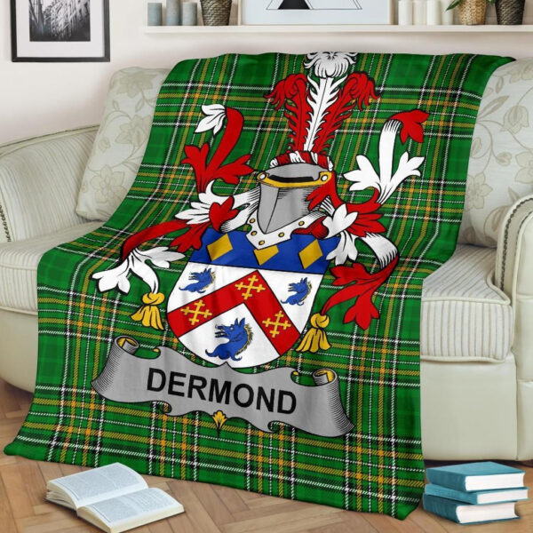 Ireland Premium Blanket - Dermond or O'Dermond Ireland Blanket Irish National Tartan - Image 2