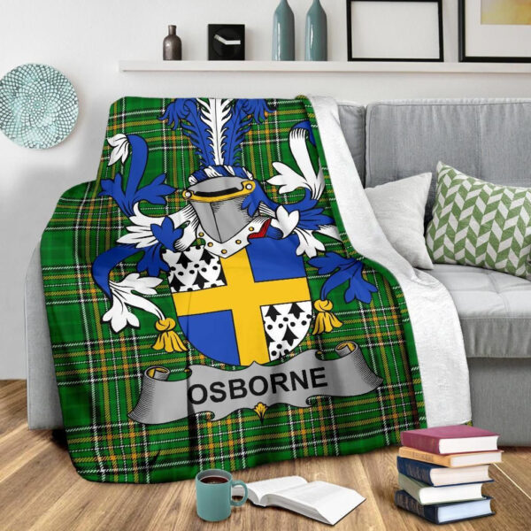 Ireland Premium Blanket - Osborne Ireland Blanket Irish National Tartan - Image 3