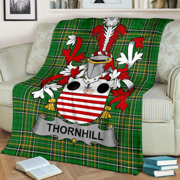 Ireland Premium Blanket - Thornhill Ireland Blanket Irish National Tartan - Image 2