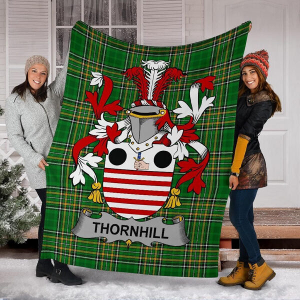 Ireland Premium Blanket - Thornhill Ireland Blanket Irish National Tartan - Image 6