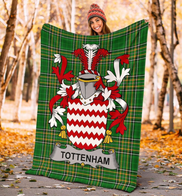 Ireland Premium Blanket - Tottenham Ireland Blanket Irish National Tartan - Image 4