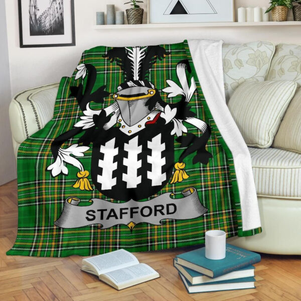 Ireland Premium Blanket - Stafford Ireland Blanket Irish National Tartan