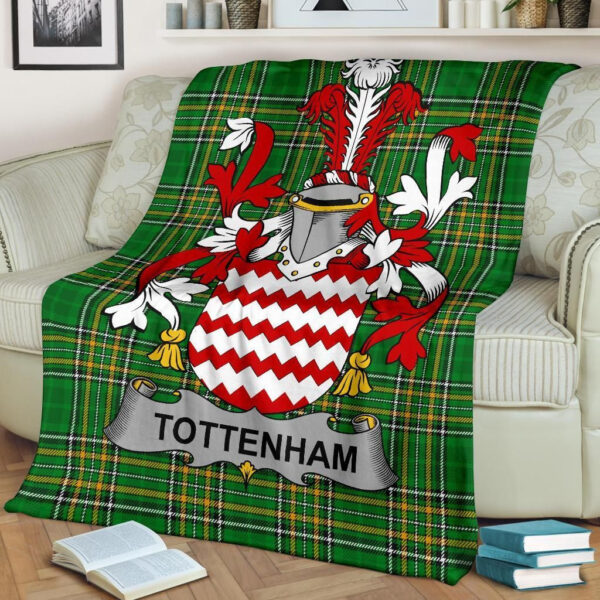 Ireland Premium Blanket - Tottenham Ireland Blanket Irish National Tartan - Image 2