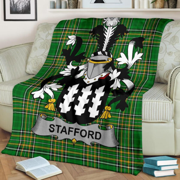 Ireland Premium Blanket - Stafford Ireland Blanket Irish National Tartan - Image 2