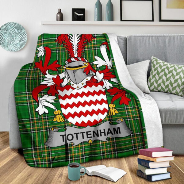 Ireland Premium Blanket - Tottenham Ireland Blanket Irish National Tartan - Image 3