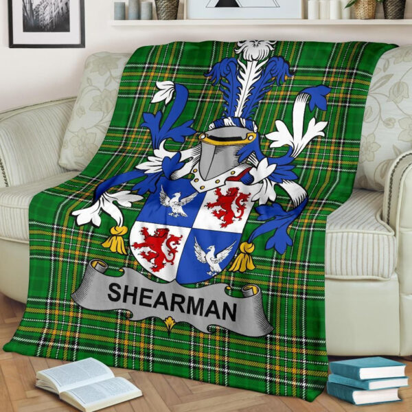 Ireland Premium Blanket - Shearman Ireland Blanket Irish National Tartan - Image 2