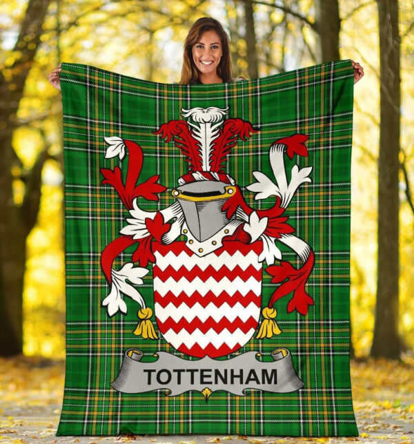 Ireland Premium Blanket - Tottenham Ireland Blanket Irish National Tartan - Image 5