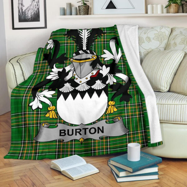 Ireland Premium Blanket - Burton Ireland Blanket Irish National Tartan