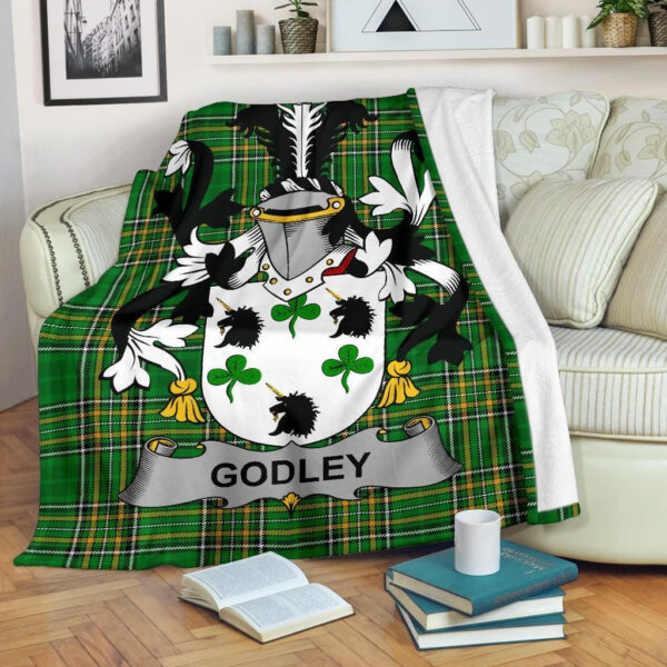 Ireland Premium Blanket - Godley Ireland Blanket Irish National Tartan