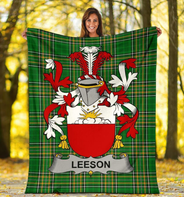 Ireland Premium Blanket - Leeson Ireland Blanket Irish National Tartan - Image 5