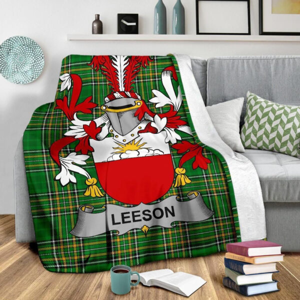 Ireland Premium Blanket - Leeson Ireland Blanket Irish National Tartan - Image 3