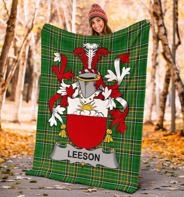 Ireland Premium Blanket - Leeson Ireland Blanket Irish National Tartan - Image 4