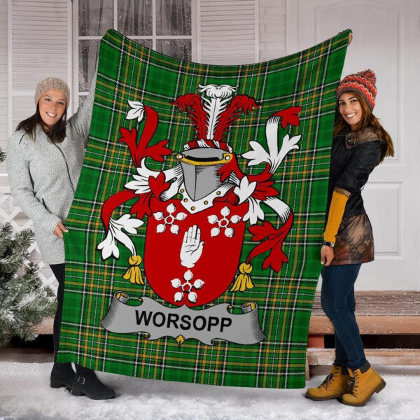 Ireland Premium Blanket - Worsopp Ireland Blanket Irish National Tartan - Image 6