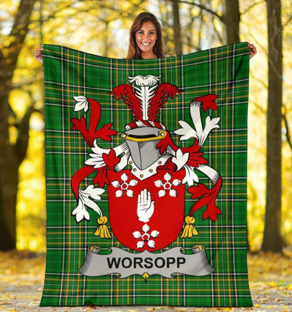 Ireland Premium Blanket - Worsopp Ireland Blanket Irish National Tartan - Image 5