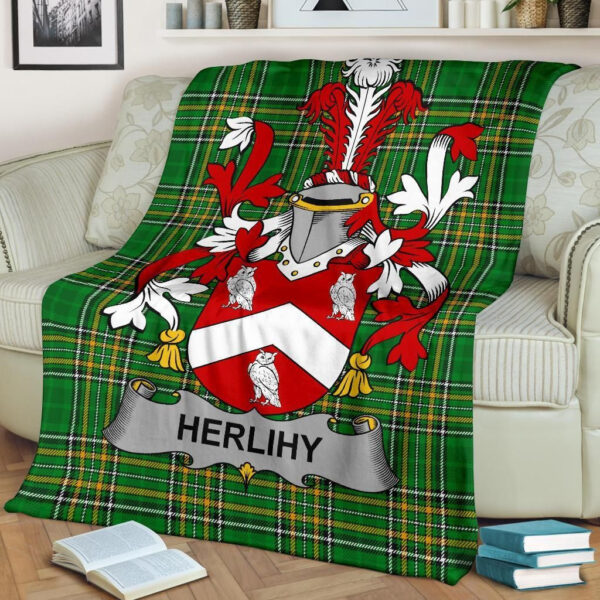 Ireland Premium Blanket - Herlihy or O'Herlihy Ireland Blanket Irish National Tartan - Image 2