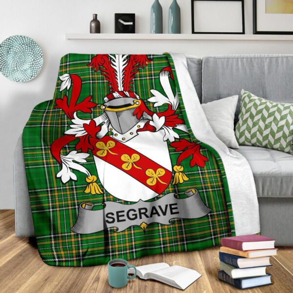 Ireland Premium Blanket - Segrave Ireland Blanket Irish National Tartan - Image 3