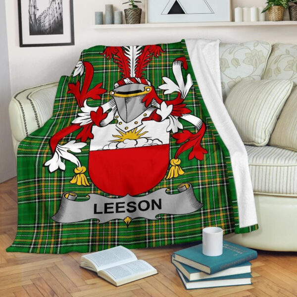 Ireland Premium Blanket - Leeson Ireland Blanket Irish National Tartan