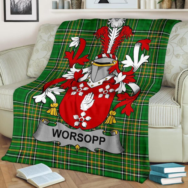 Ireland Premium Blanket - Worsopp Ireland Blanket Irish National Tartan - Image 2