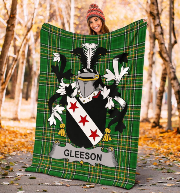 Ireland Premium Blanket - Gleeson or O'Glissane Ireland Blanket Irish National Tartan - Image 4