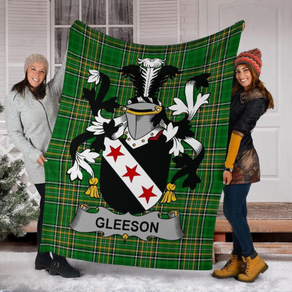 Ireland Premium Blanket - Gleeson or O'Glissane Ireland Blanket Irish National Tartan - Image 6