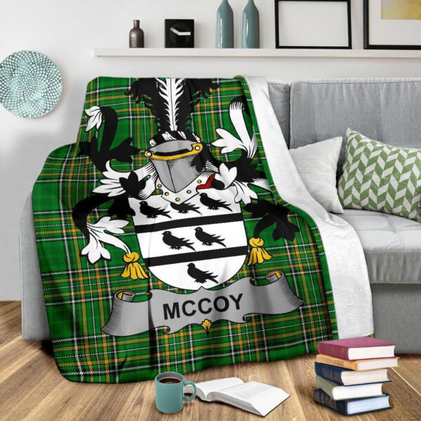 Ireland Premium Blanket - McCoy Ireland Blanket Irish National Tartan - Image 3