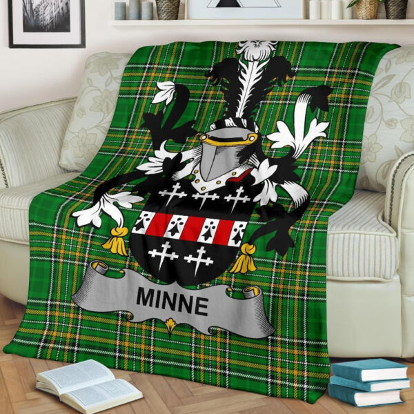 Ireland Premium Blanket - Minne Ireland Blanket Irish National Tartan - Image 2