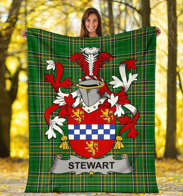 Ireland Premium Blanket - Stewart Ireland Blanket Irish National Tartan - Image 5