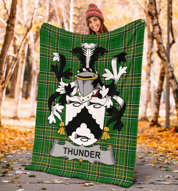 Ireland Premium Blanket - Thunder Ireland Blanket Irish National Tartan - Image 4