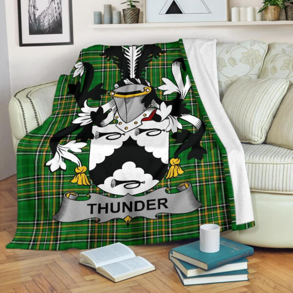 Ireland Premium Blanket - Thunder Ireland Blanket Irish National Tartan