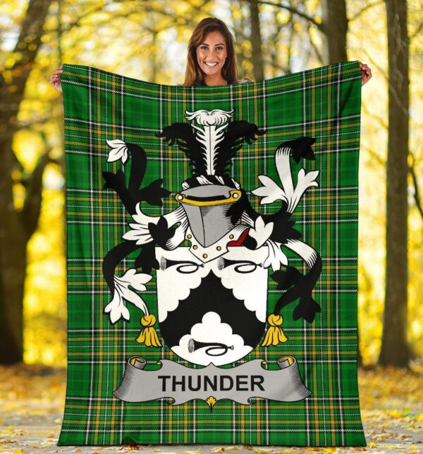 Ireland Premium Blanket - Thunder Ireland Blanket Irish National Tartan - Image 5