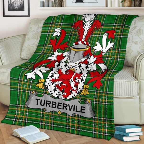 Ireland Premium Blanket - Tubervile or Tuberville Ireland Blanket Irish National Tartan - Image 2