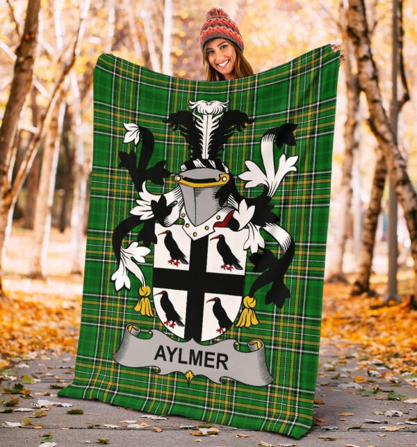 Ireland Premium Blanket - Aylmer Ireland Blanket Irish National Tartan - Image 4