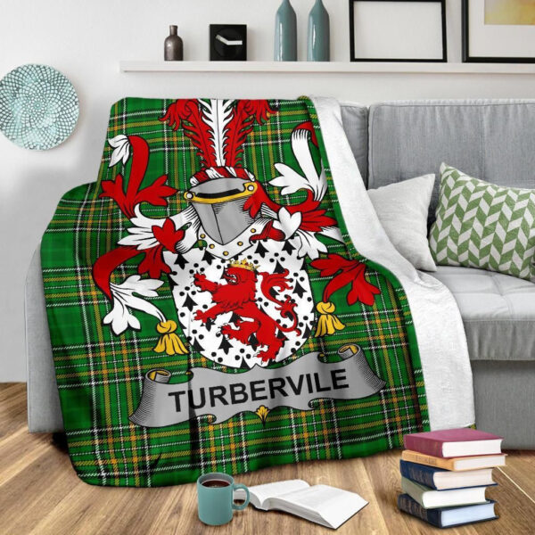 Ireland Premium Blanket - Tubervile or Tuberville Ireland Blanket Irish National Tartan - Image 3