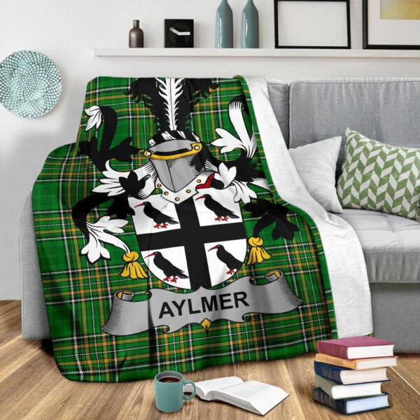 Ireland Premium Blanket - Aylmer Ireland Blanket Irish National Tartan - Image 3