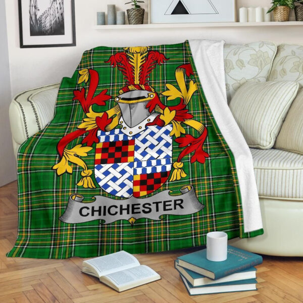 Ireland Premium Blanket - Chichester Ireland Blanket Irish National Tartan