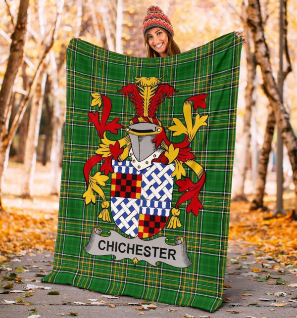 Ireland Premium Blanket - Chichester Ireland Blanket Irish National Tartan - Image 4