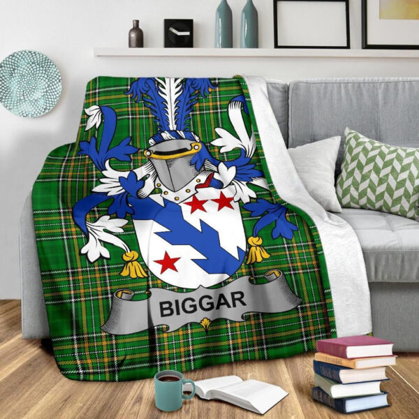 Ireland Premium Blanket - Biggar Ireland Blanket Irish National Tartan - Image 3