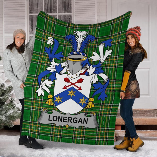 Ireland Premium Blanket - Lonergan or O'Lonergan Ireland Blanket Irish National Tartan - Image 6