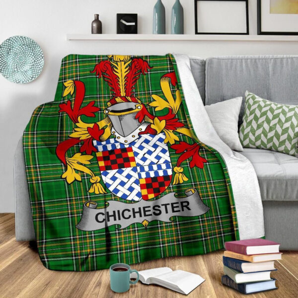 Ireland Premium Blanket - Chichester Ireland Blanket Irish National Tartan - Image 3