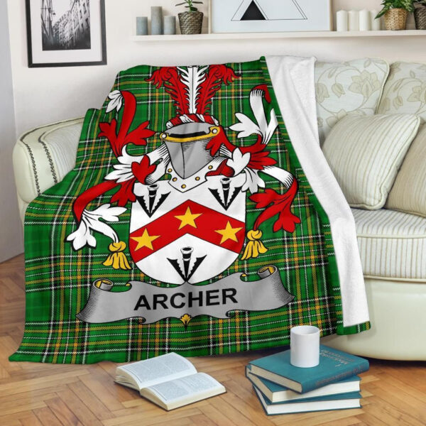 Ireland Premium Blanket - Archer Ireland Blanket Irish National Tartan