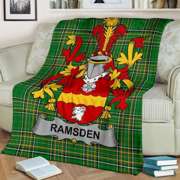 Ireland Premium Blanket - Ramsden Ireland Blanket Irish National Tartan - Image 2